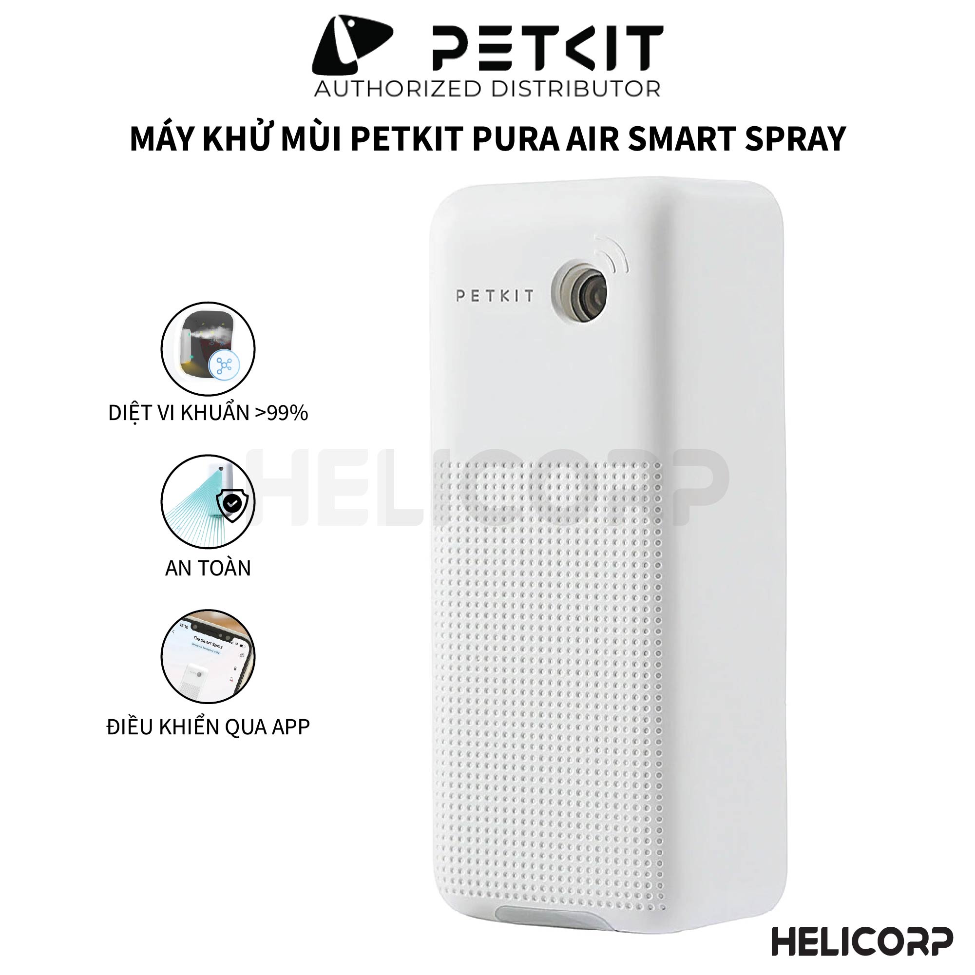 Máy Khử Mùi Vệ Sinh Cho Mèo Petkit Pura Air Smart Spray-HeLiCorp